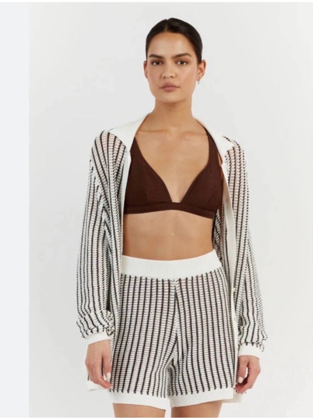DISSH Brown Ribbed Set